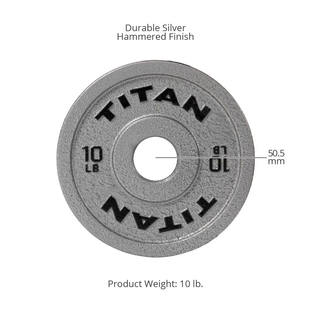 10 LB Pair Cast Iron Olympic Plates - Image 7