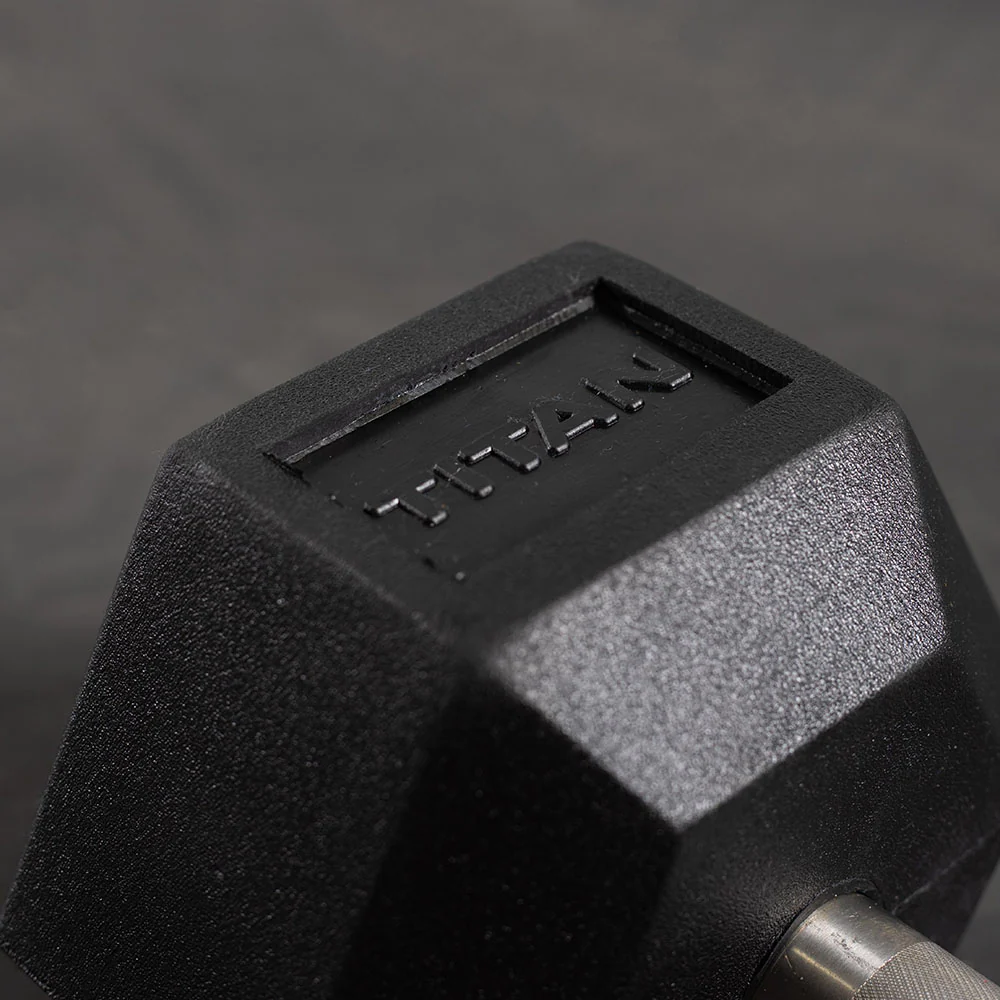 105 LB Straight Stainless Steel Hex Dumbbells - Image 4
