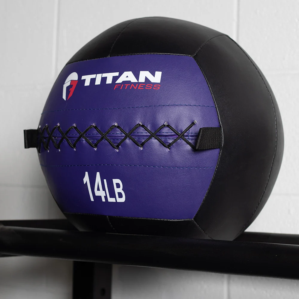 14 LB Soft Leather Medicine Wall Ball - Image 2