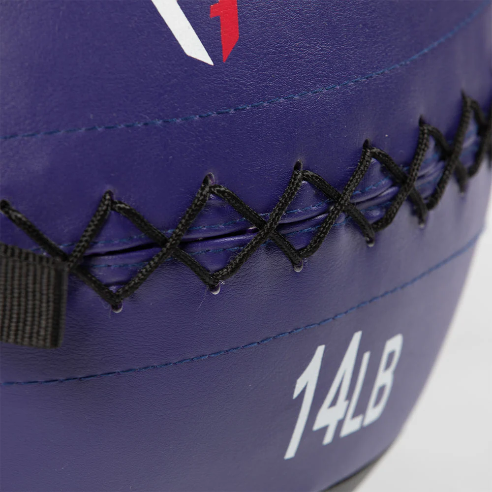 14 LB Soft Leather Medicine Wall Ball - Image 4