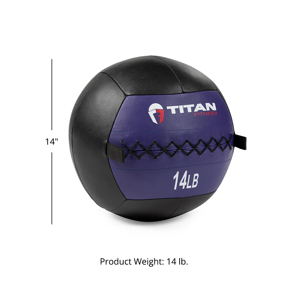 14 LB Soft Leather Medicine Wall Ball - Image 7