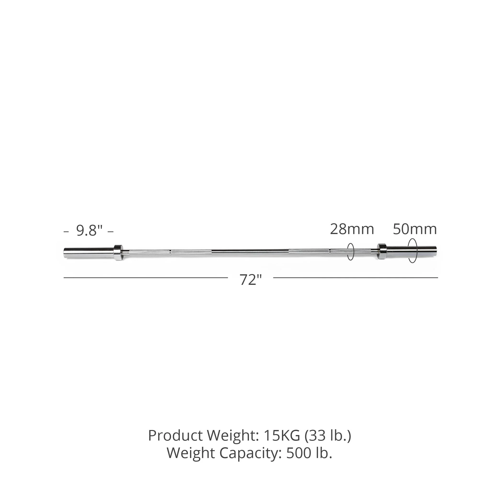 15KG Olympic Technique Barbell - Image 10