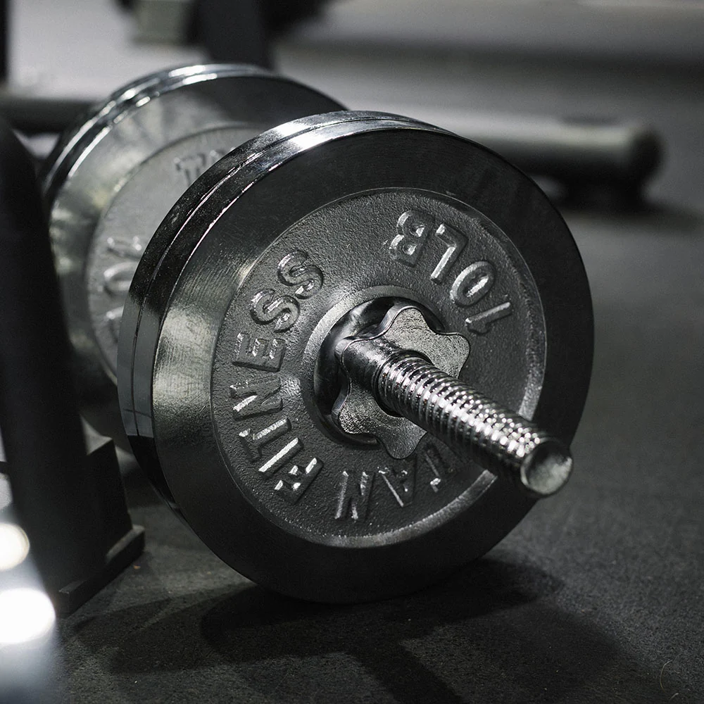 200 LB Set Adjustable Chrome Dumbbells - Image 4