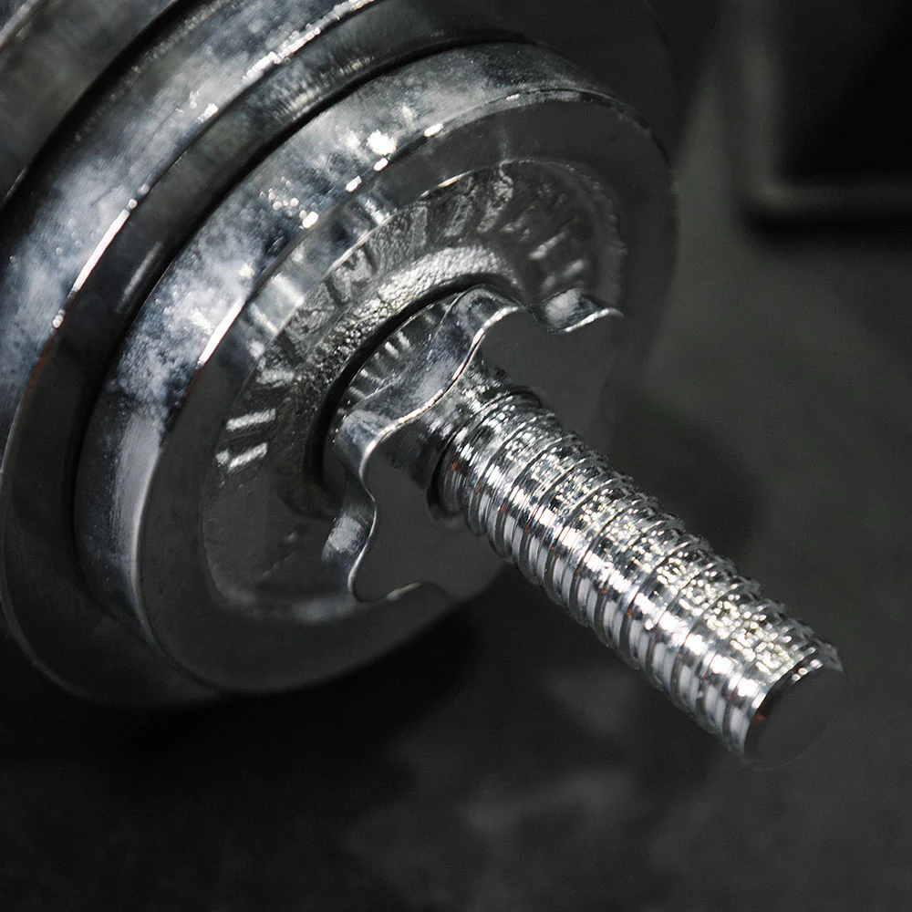 200 LB Set Adjustable Chrome Dumbbells - Image 7