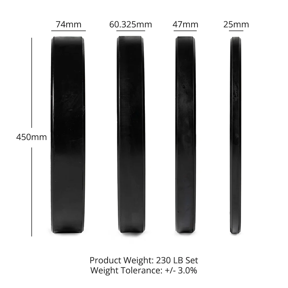 230 LB Set Economy Bumper Plates - Image 8