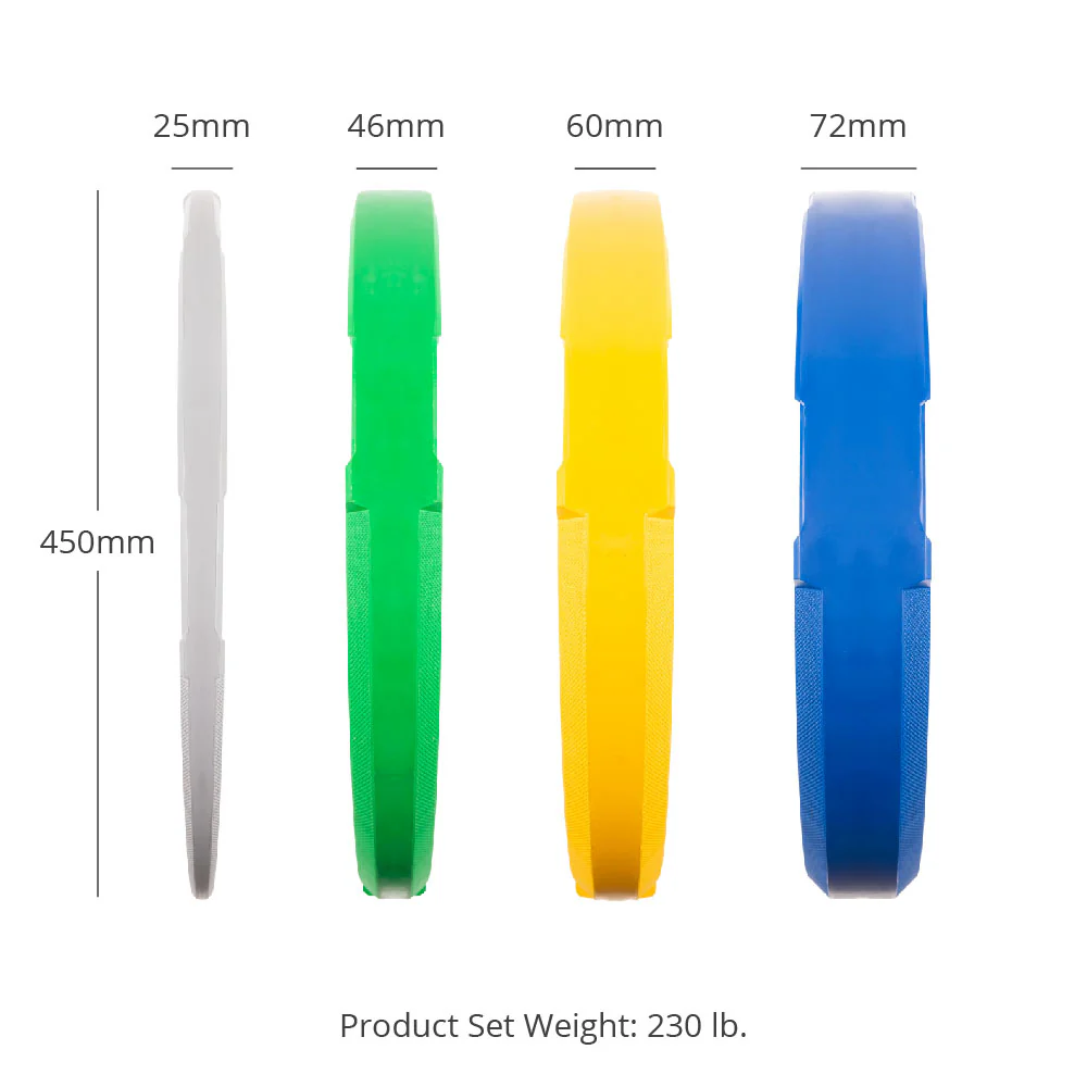 230 LB Set EZ-Grip Color Bumper Plates - Image 10