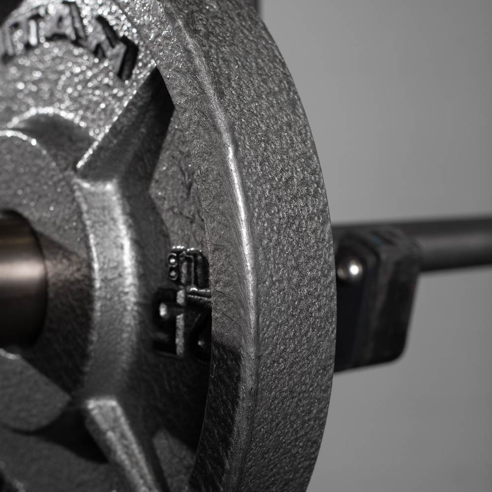 25 LB Pair Cast Iron Olympic Plates - Image 5