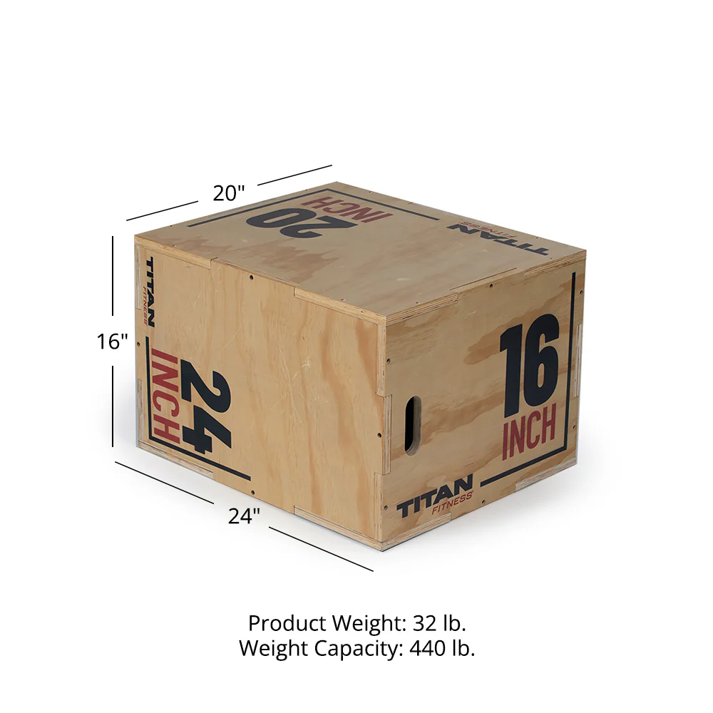 Scratch and Dent, Medium 3-in-1 Wooden Plyo Box - Image 10