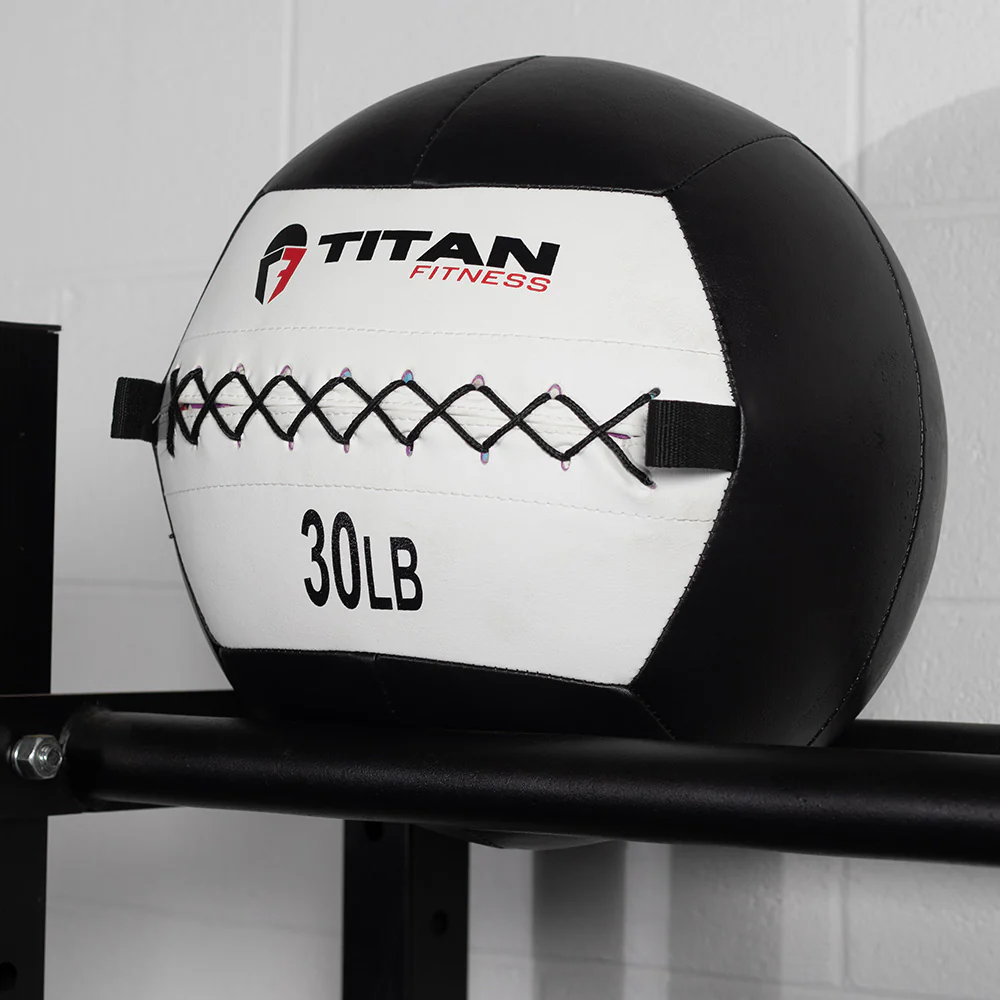 30 LB Soft Leather Medicine Wall Ball - Image 2