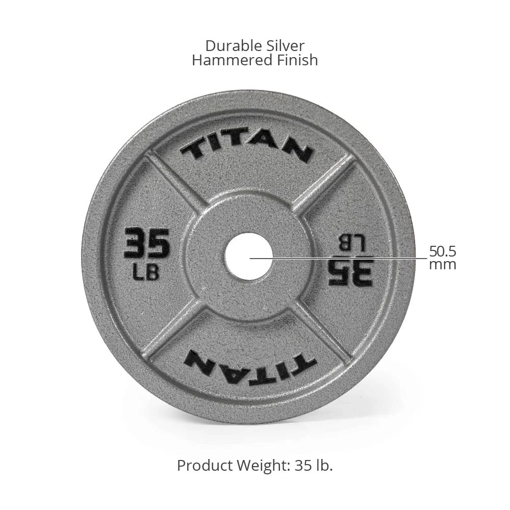 35 LB Single Cast Iron Olympic Plate - Image 7