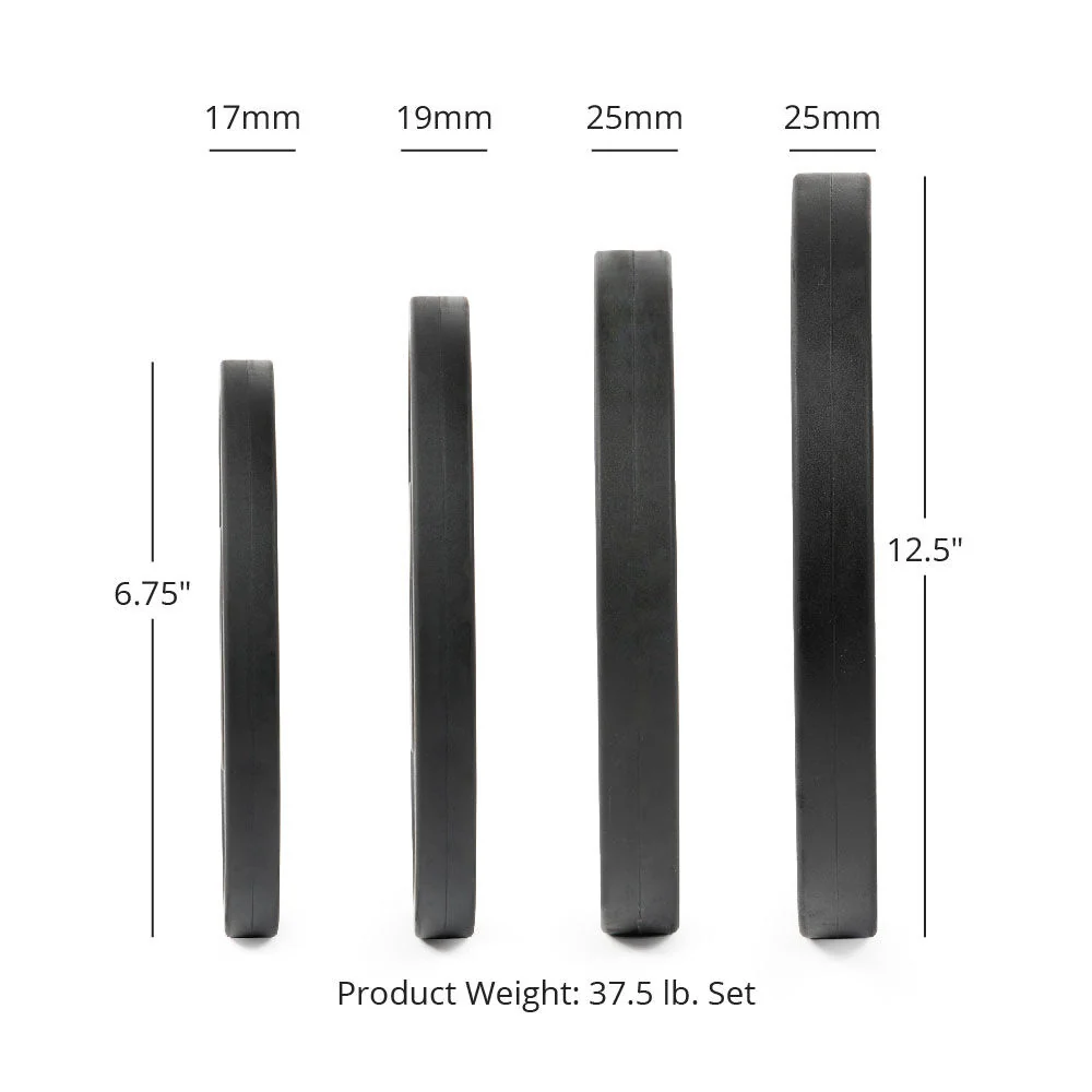 Scratch and Dent, 37.5 LB Set Black Change Plates - Image 4