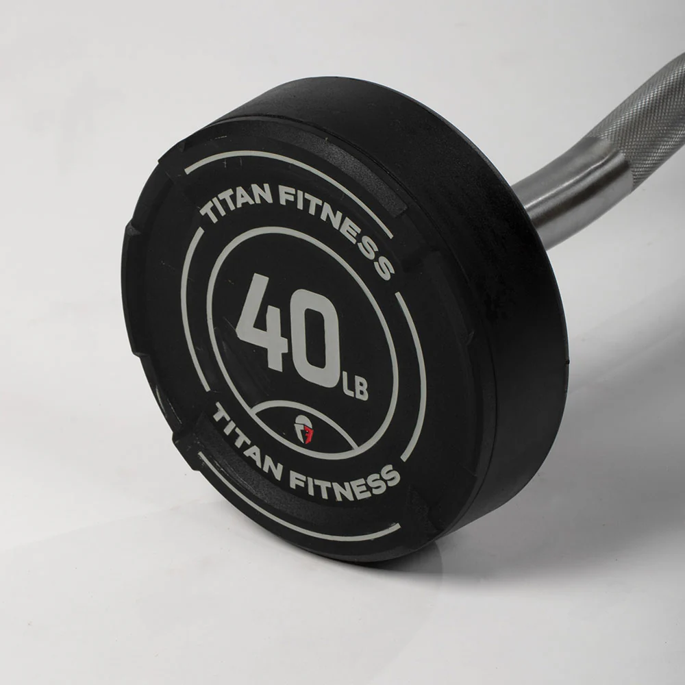 40 LB EZ Curl Fixed Urethane Barbell - Image 9