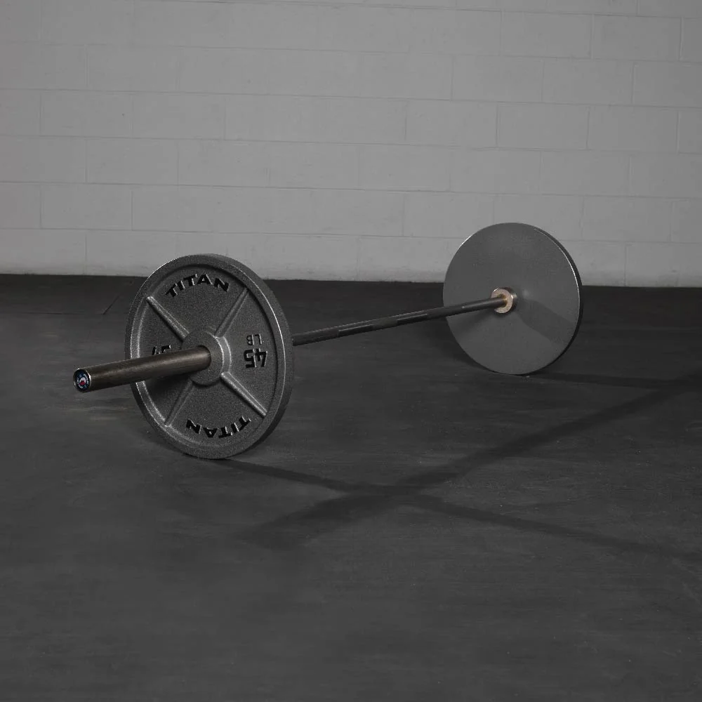 Scratch and Dent, 45 LB Single Cast Iron Olympic Plate - Image 2