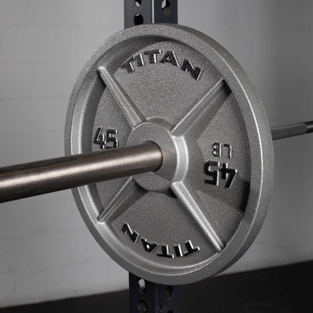 Scratch and Dent, 45 LB Single Cast Iron Olympic Plate - Image 3