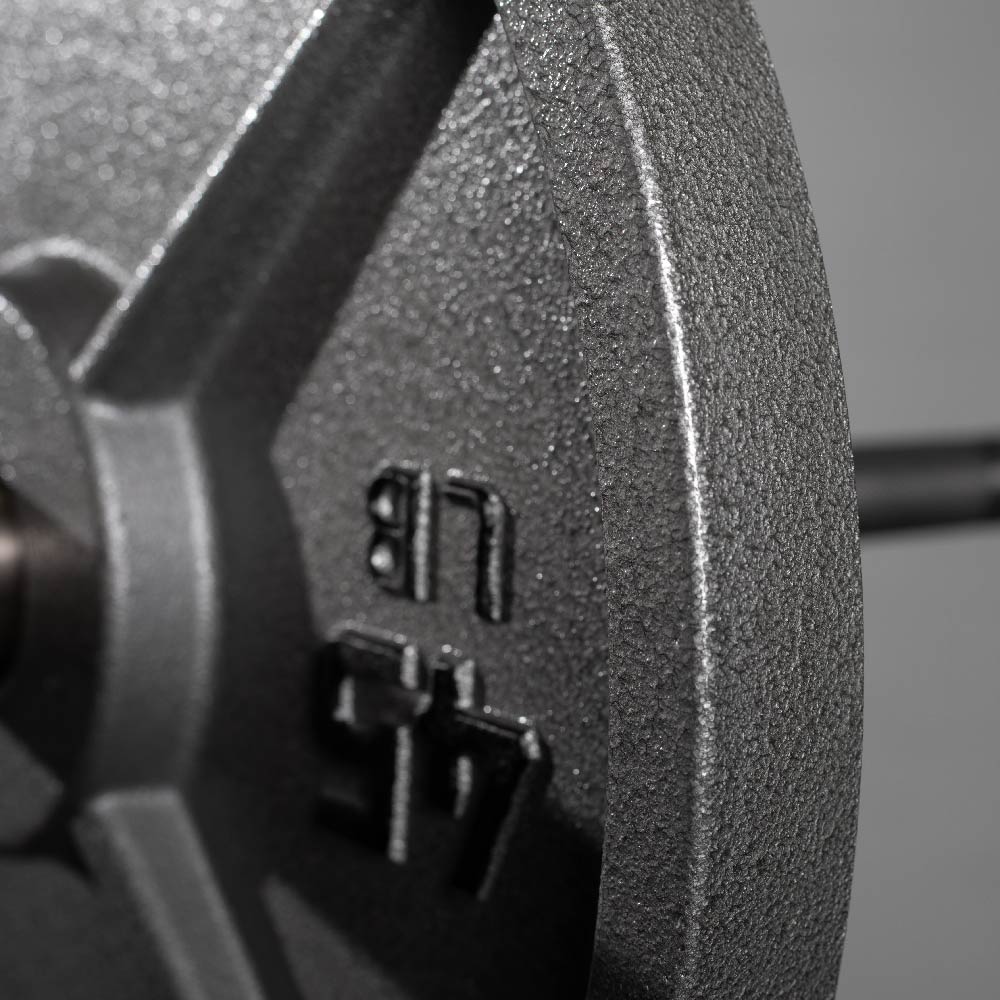 Scratch and Dent, 45 LB Single Cast Iron Olympic Plate - Image 5