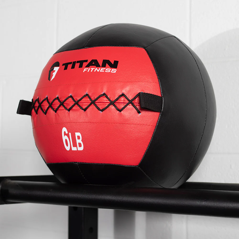 Scratch and Dent, 6 LB Soft Leather Medicine Wall Ball - Image 2