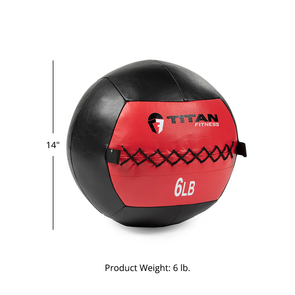 Scratch and Dent, 6 LB Soft Leather Medicine Wall Ball - Image 7