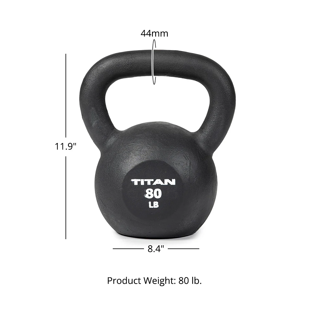 Scratch and Dent, 80 LB Cast Iron Kettlebell - Image 6