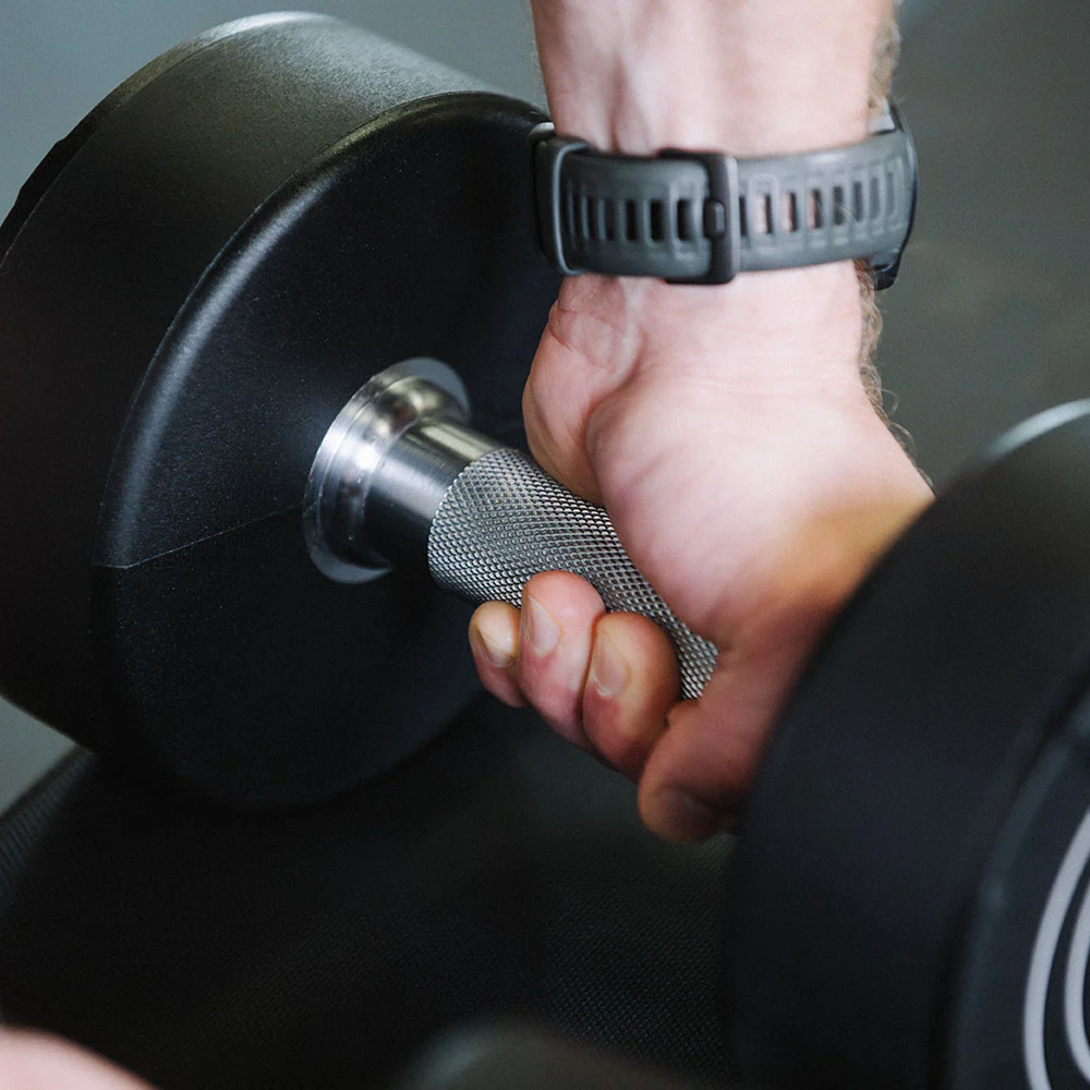 95 LB Pair Round Urethane Dumbbells - Image 6