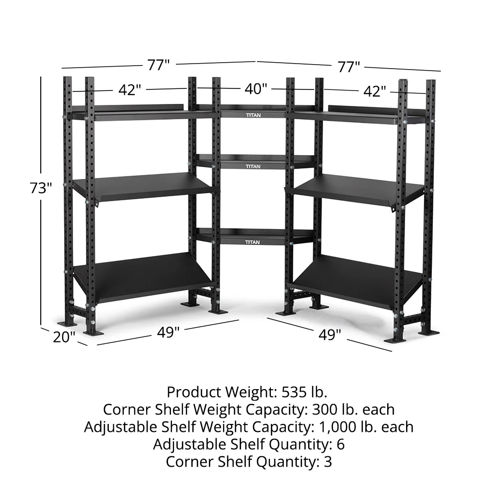 Elite Series Mass Storage System with Adjustable Shelves & Corner Shelves - Image 30