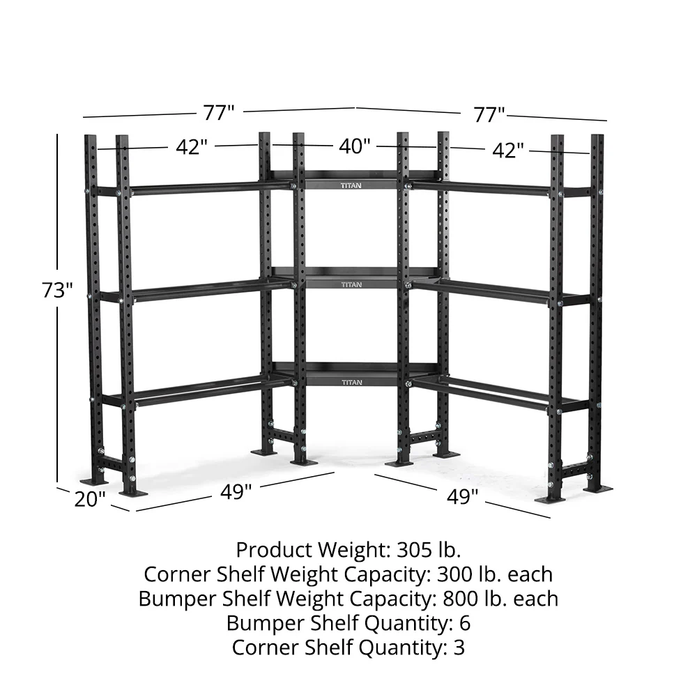 Elite Series Mass Storage System with Bumper Plate & Corner Shelves - Image 30