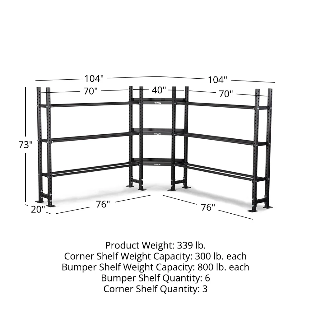 Elite Series Mass Storage System with Bumper Plate & Corner Shelves - Image 40