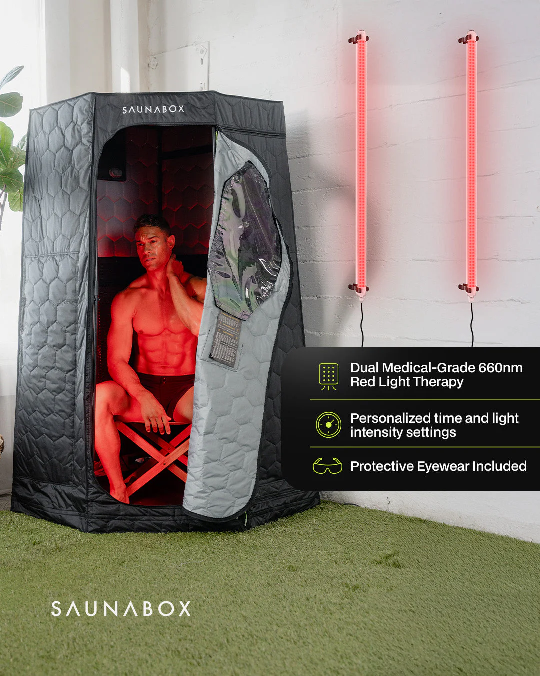 SaunaBox® Pulse PRO: Infrared Sauna with Red-light Therapy - Image 3