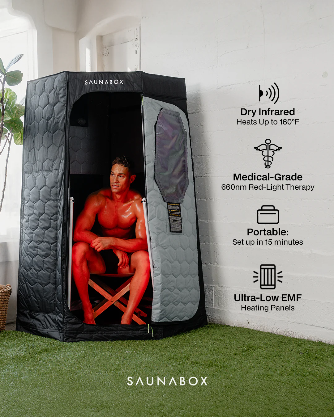 SaunaBox® Pulse PRO: Infrared Sauna with Red-light Therapy - Image 5