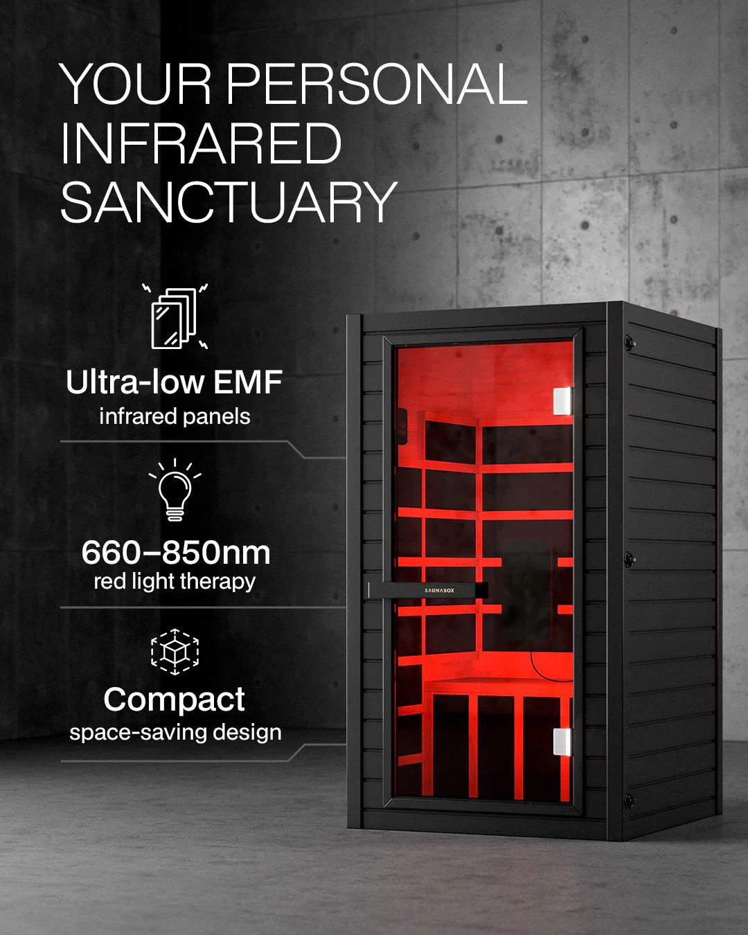 SaunaBox® Solara: Full Spectrum Infrared Sauna - Image 6