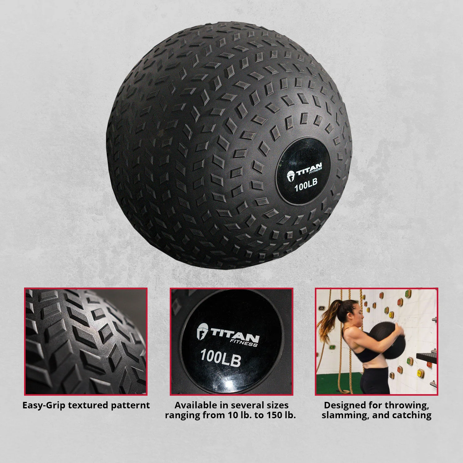 Scratch and Dent - 100 lb. Rubber Tread Slam Ball - FINAL SALE - Image 6