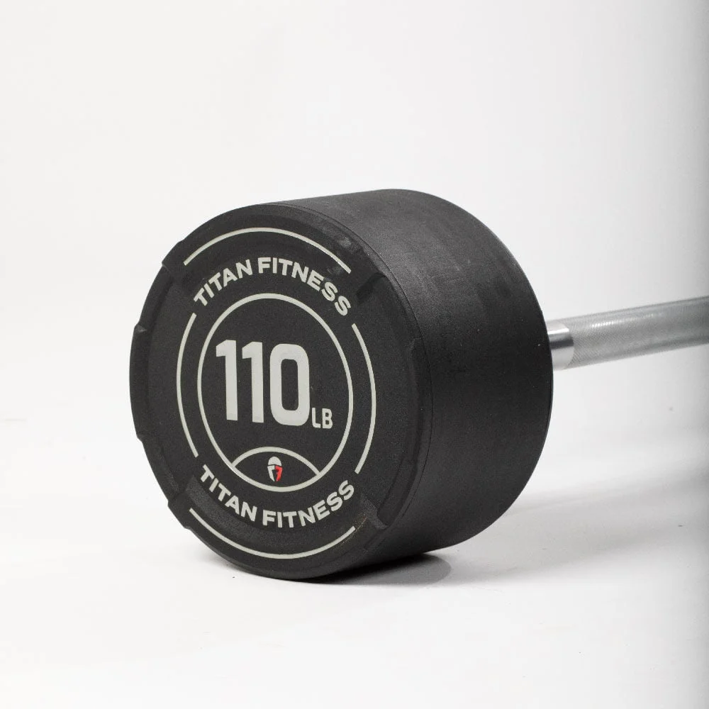 110 LB Straight Fixed Urethane Barbell - Image 7