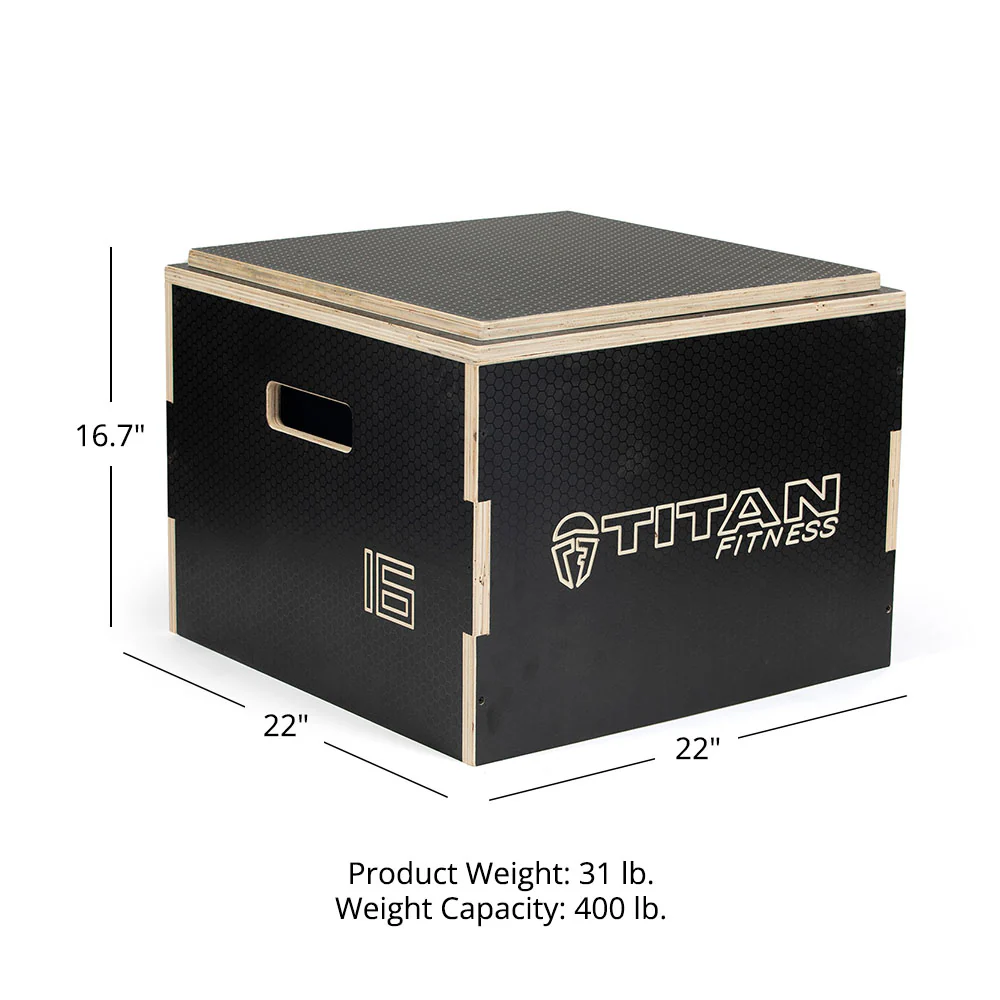 Scratch and Dent, 16" Stackable Wooden Plyo Box - Image 8