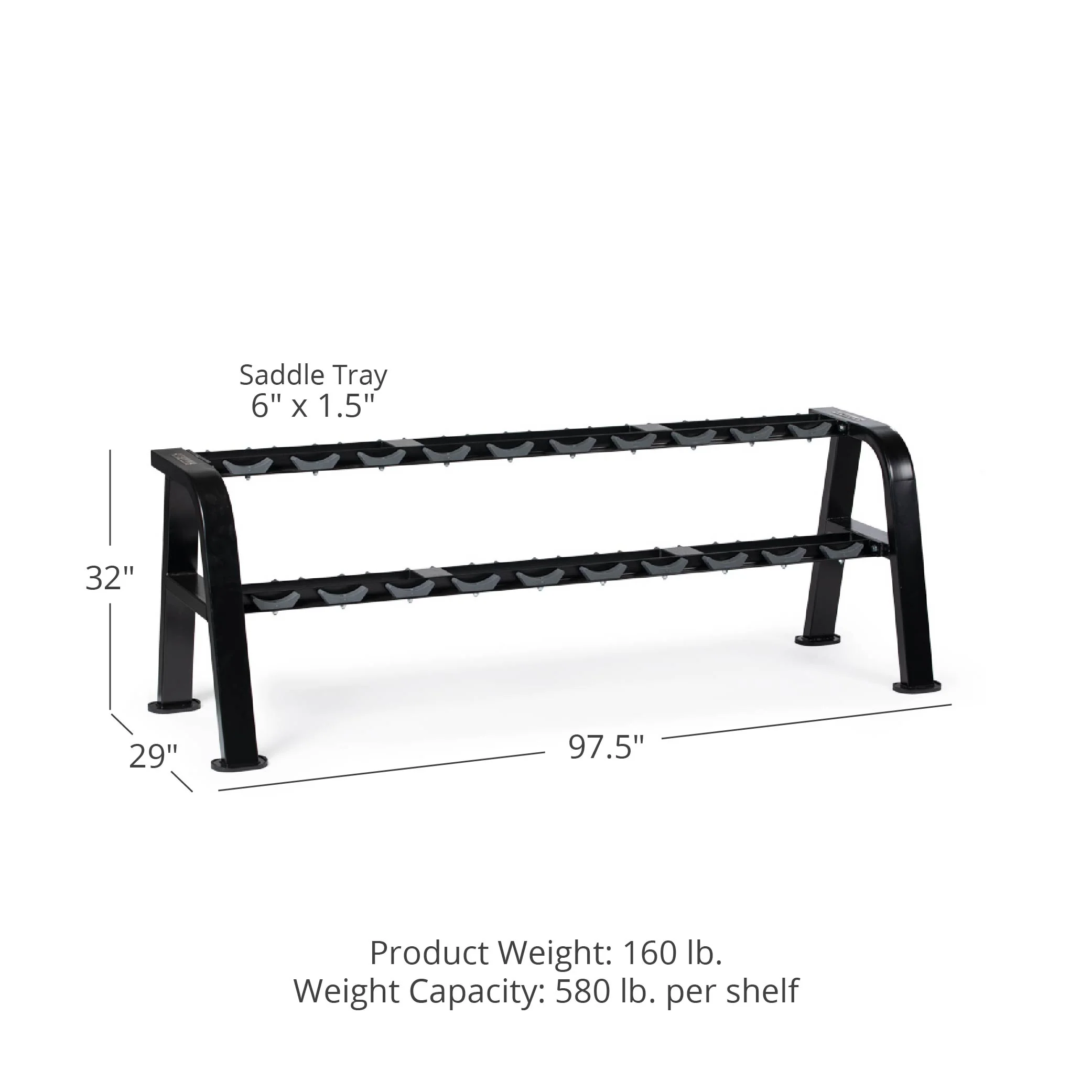 2 Tier Saddle Dumbbell Rack - Image 10
