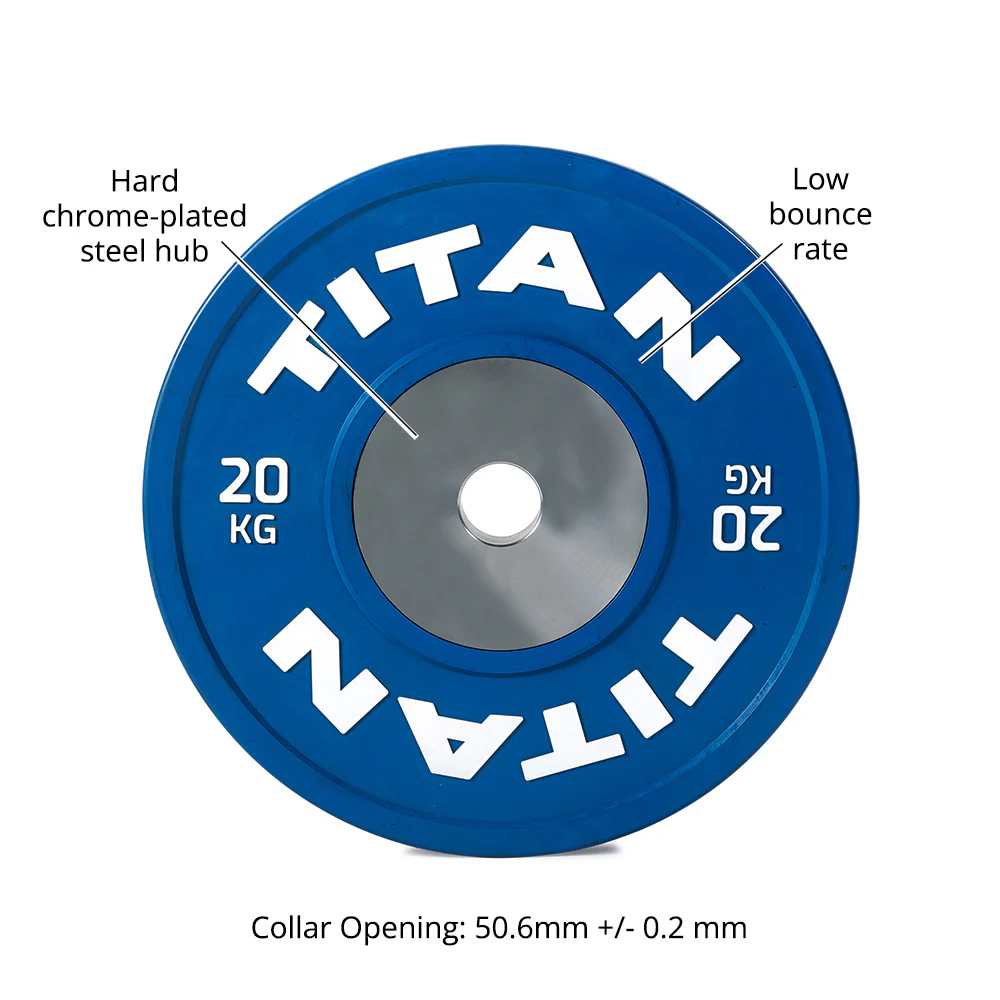 Scratch and Dent, 20 KG Blue Elite Color Olympic Bumper Plate - Image 3
