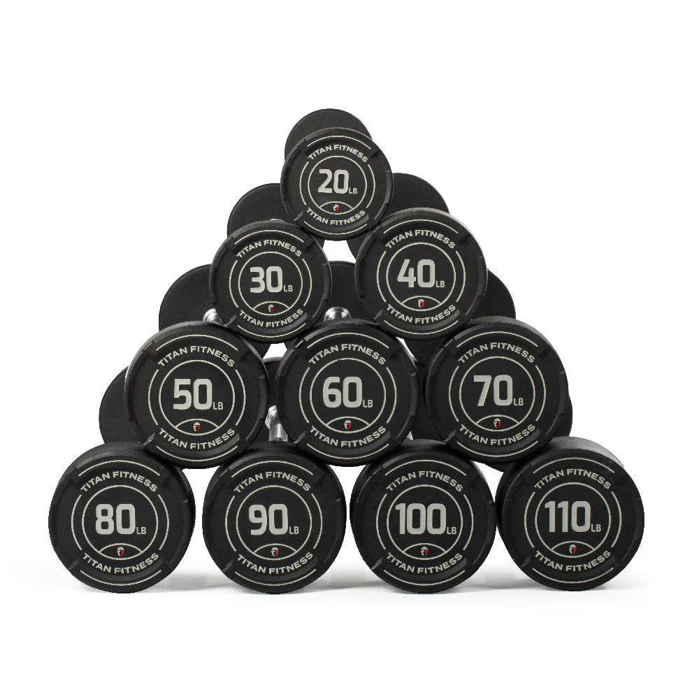 20 LB – 110 LB Straight Fixed Urethane Barbells - Image 7