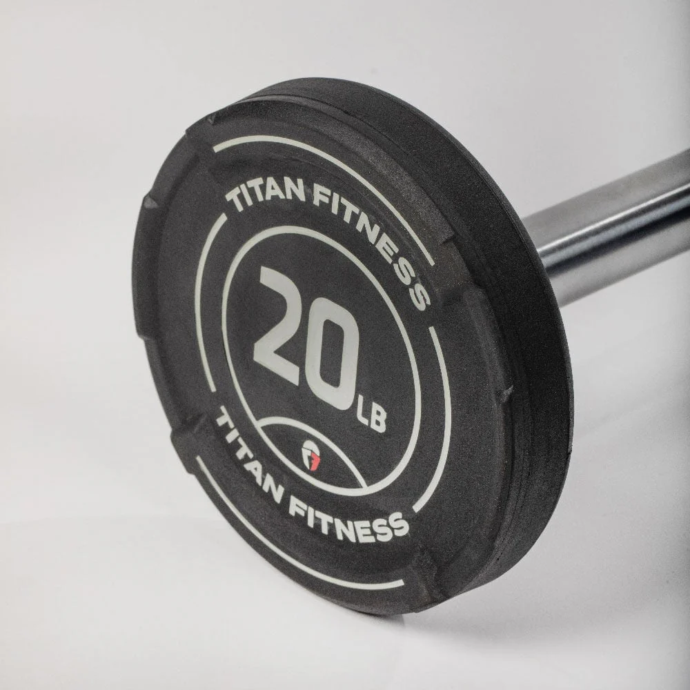 20 LB Straight Fixed Urethane Barbell - Image 7