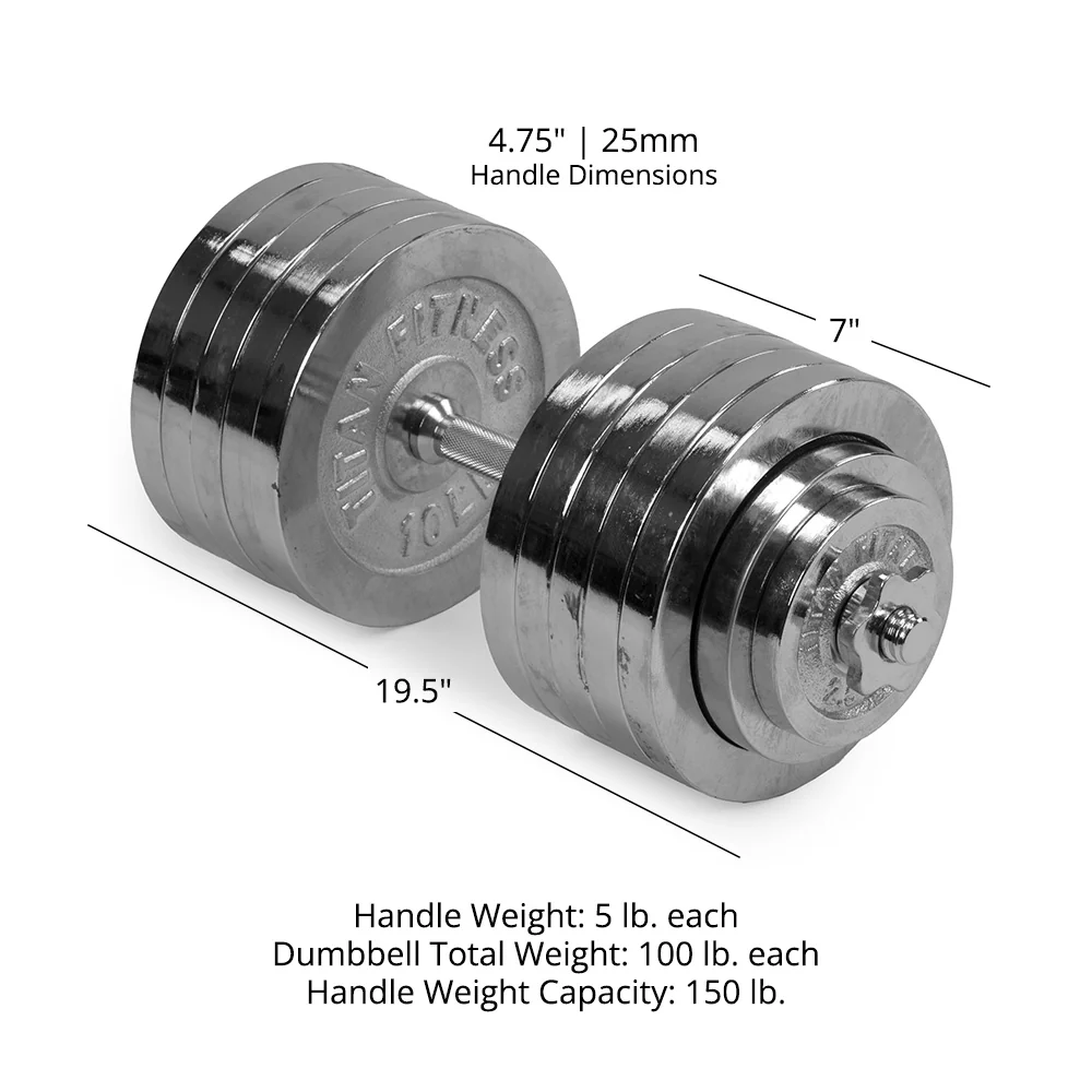 200 LB Set Adjustable Chrome Dumbbells - Image 8