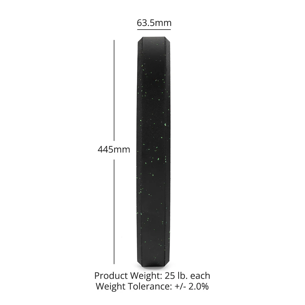 25 LB Pair Crumb Rubber Bumper Plates - Image 10