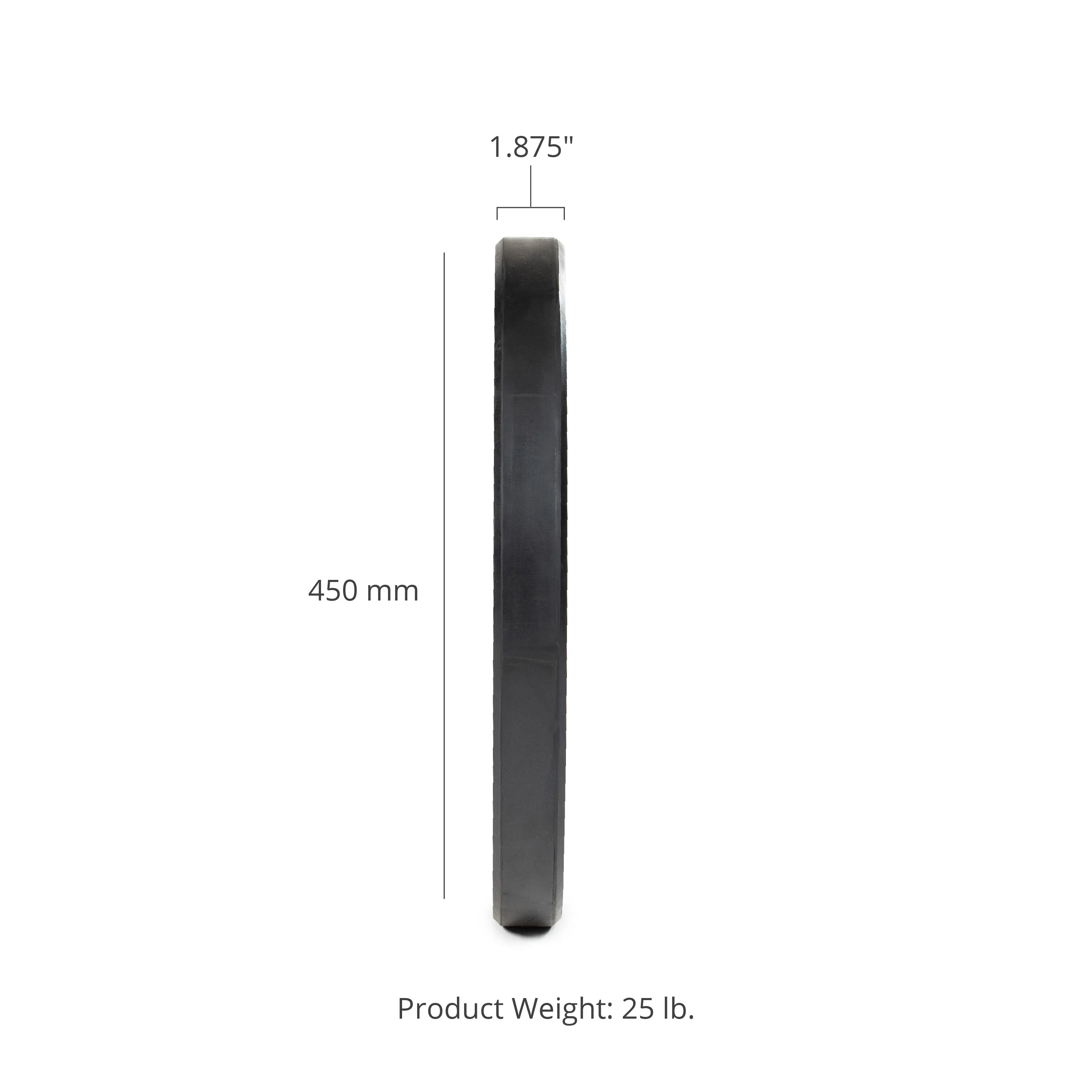 Scratch and Dent - 25 LB Pair Economy Black Bumper Plates - FINAL SALE - Image 2