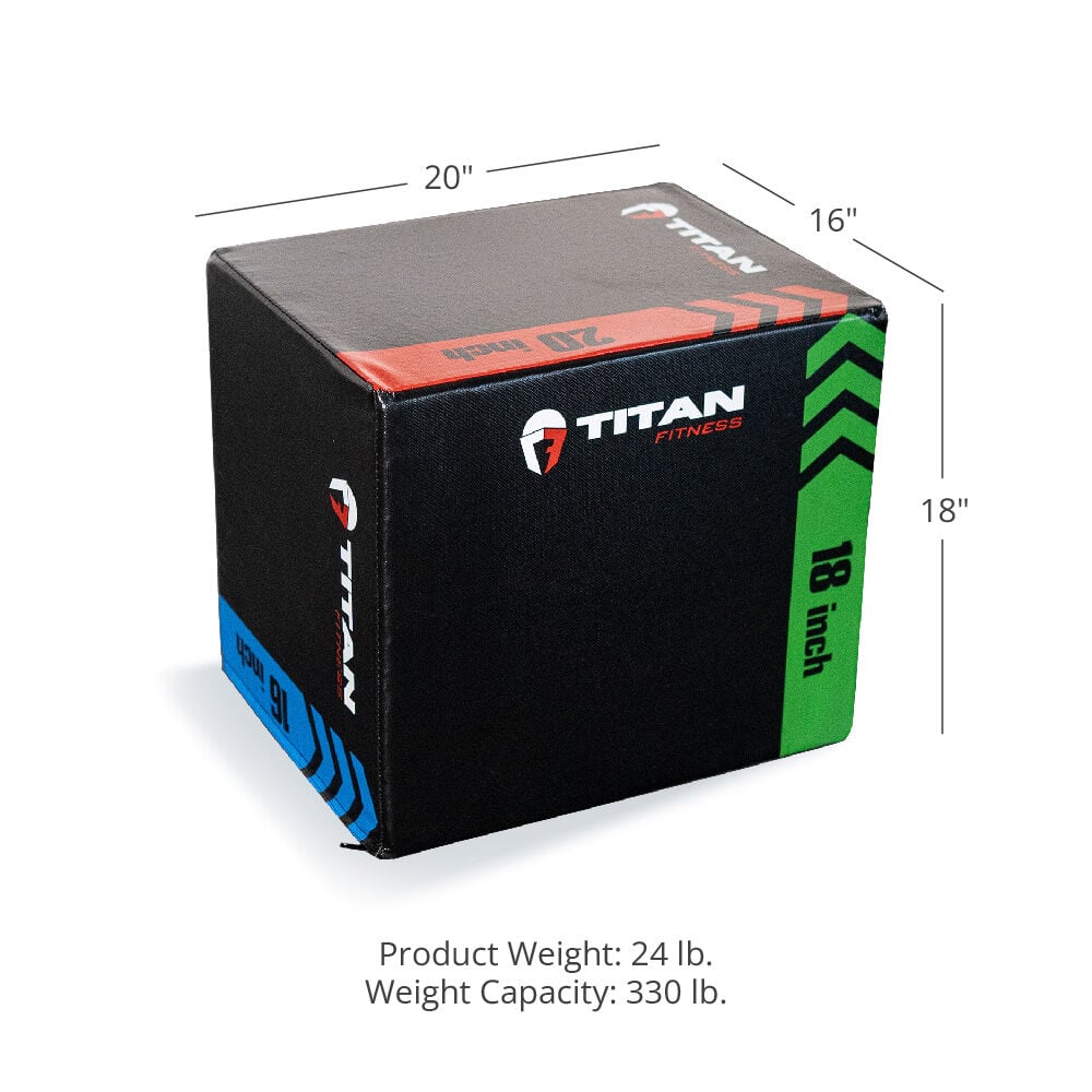 Scratch and Dent - 3-In-1 Heavy Foam Plyometric Box – 16-in x 18-in x 20-in - FINAL SALE - Image 3