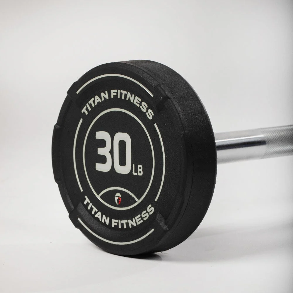 30 LB Straight Fixed Urethane Barbell - Image 7