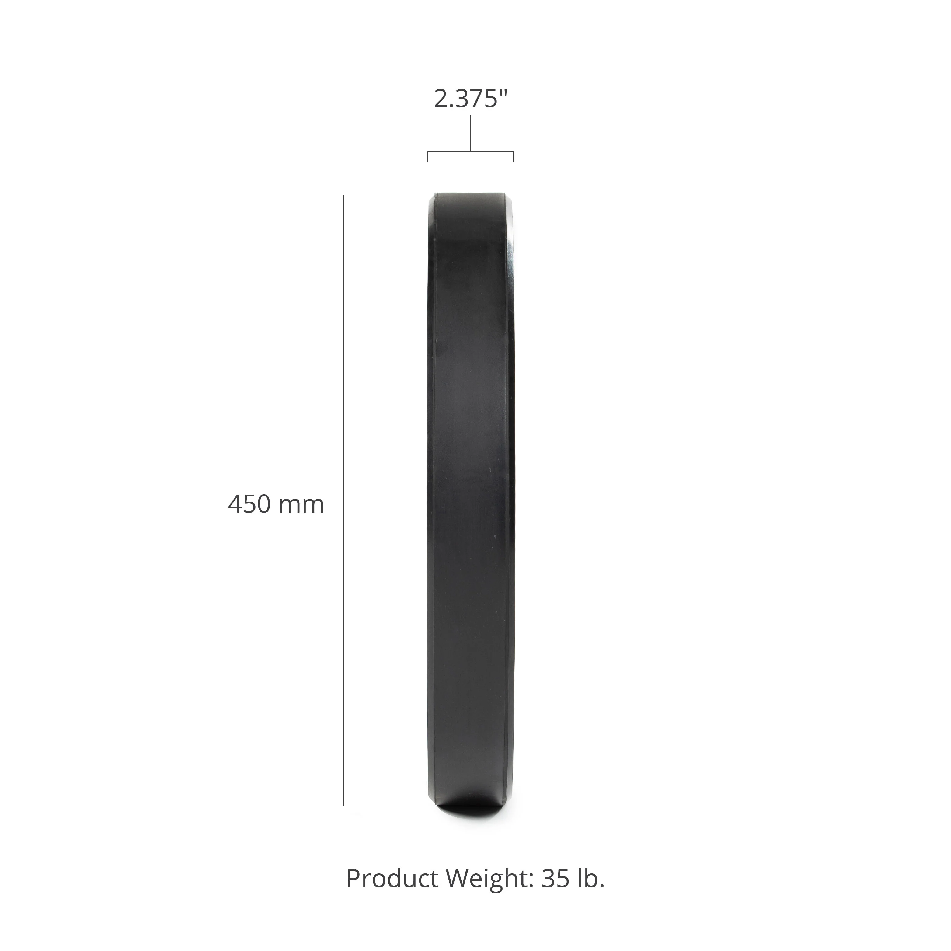 Scratch and Dent - 35 LB Single Economy Black Bumper Plate - FINAL SALE - Image 2