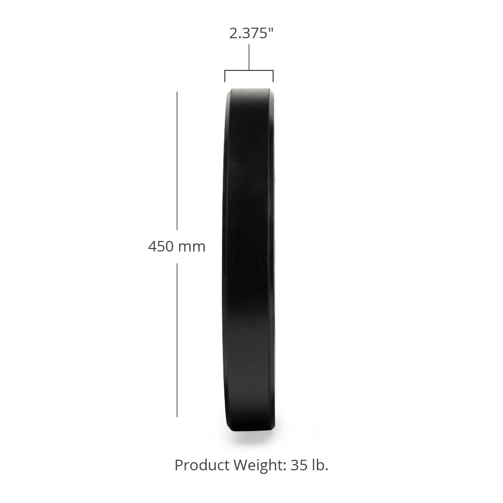 Scratch and Dent - 35 LB Single Economy Black Bumper Plate - FINAL SALE - Image 3