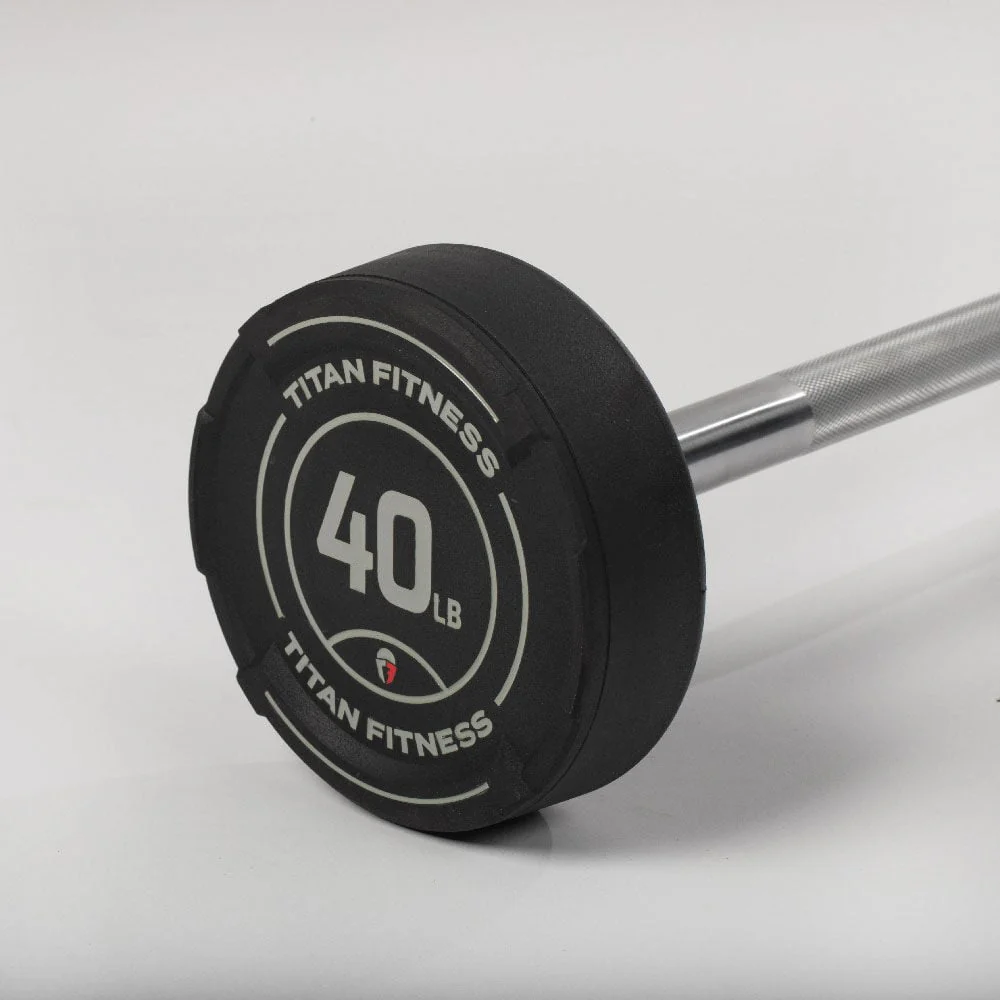 40 LB Straight Fixed Urethane Barbell - Image 7