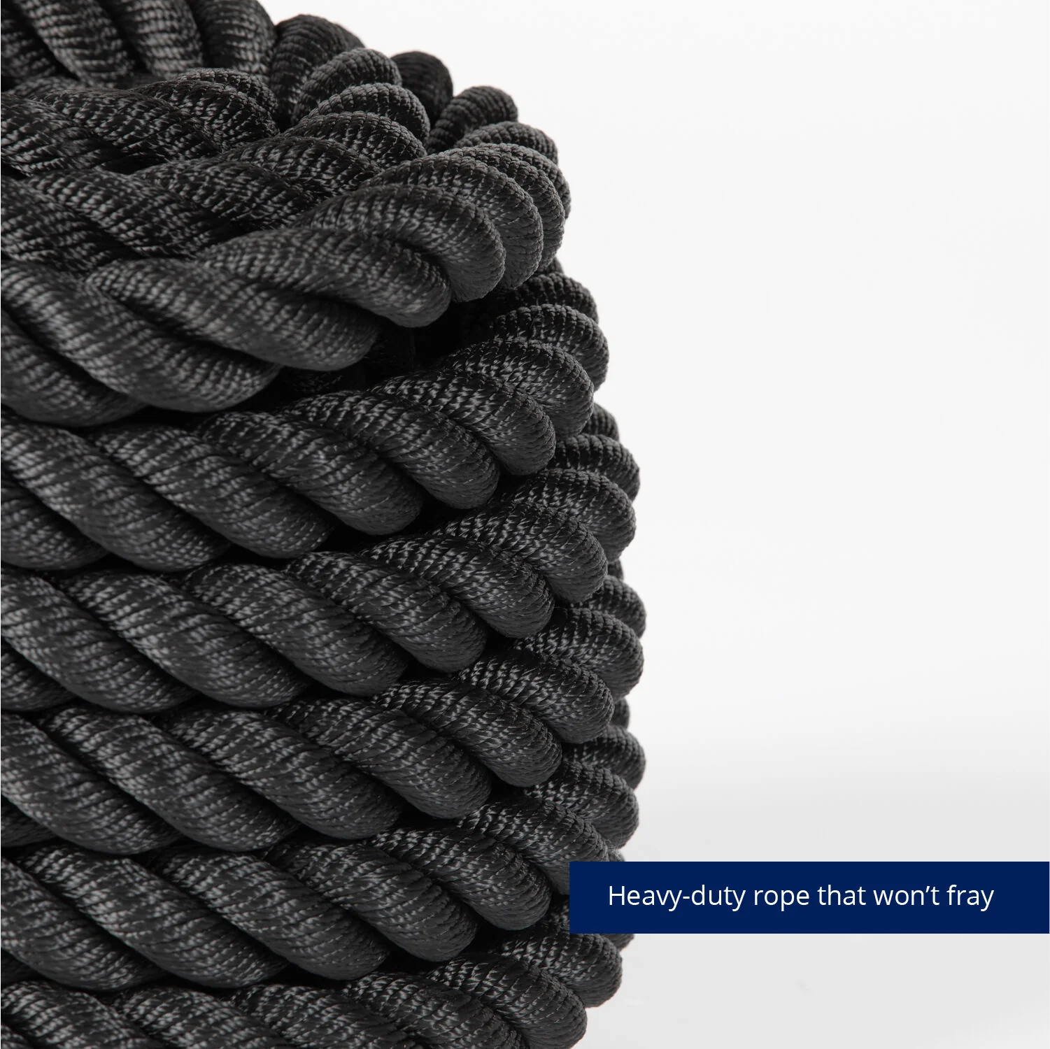 Scratch and Dent - 40' x 1.5" Battle Rope Black Poly Dacron - FINAL SALE - Image 3