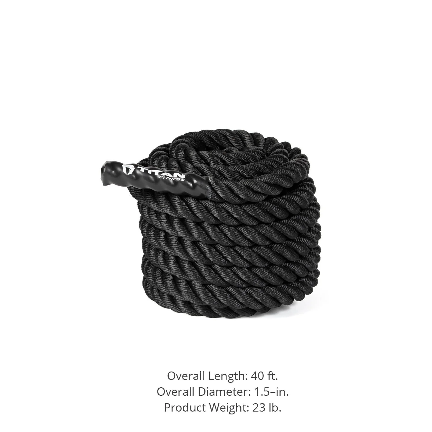 Scratch and Dent - 40' x 1.5" Battle Rope Black Poly Dacron - FINAL SALE - Image 7
