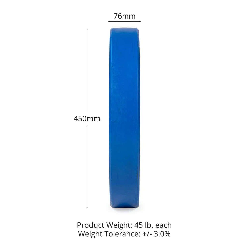 Scratch and Dent, 45 LB Single Economy Color Bumper Plate - Image 3