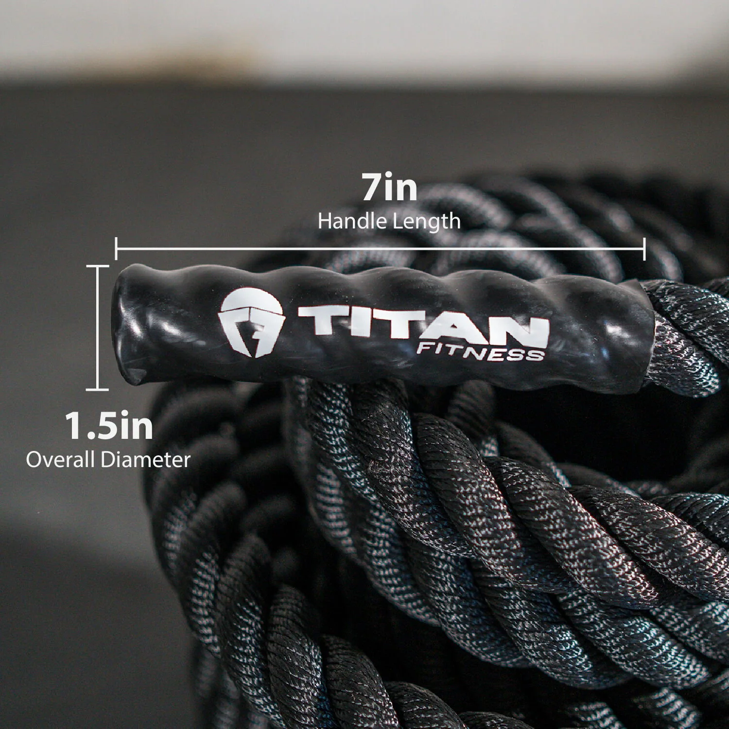 Scratch and Dent - 50' x 1.5" Battle Rope Black Poly Dacron - FINAL SALE - Image 6