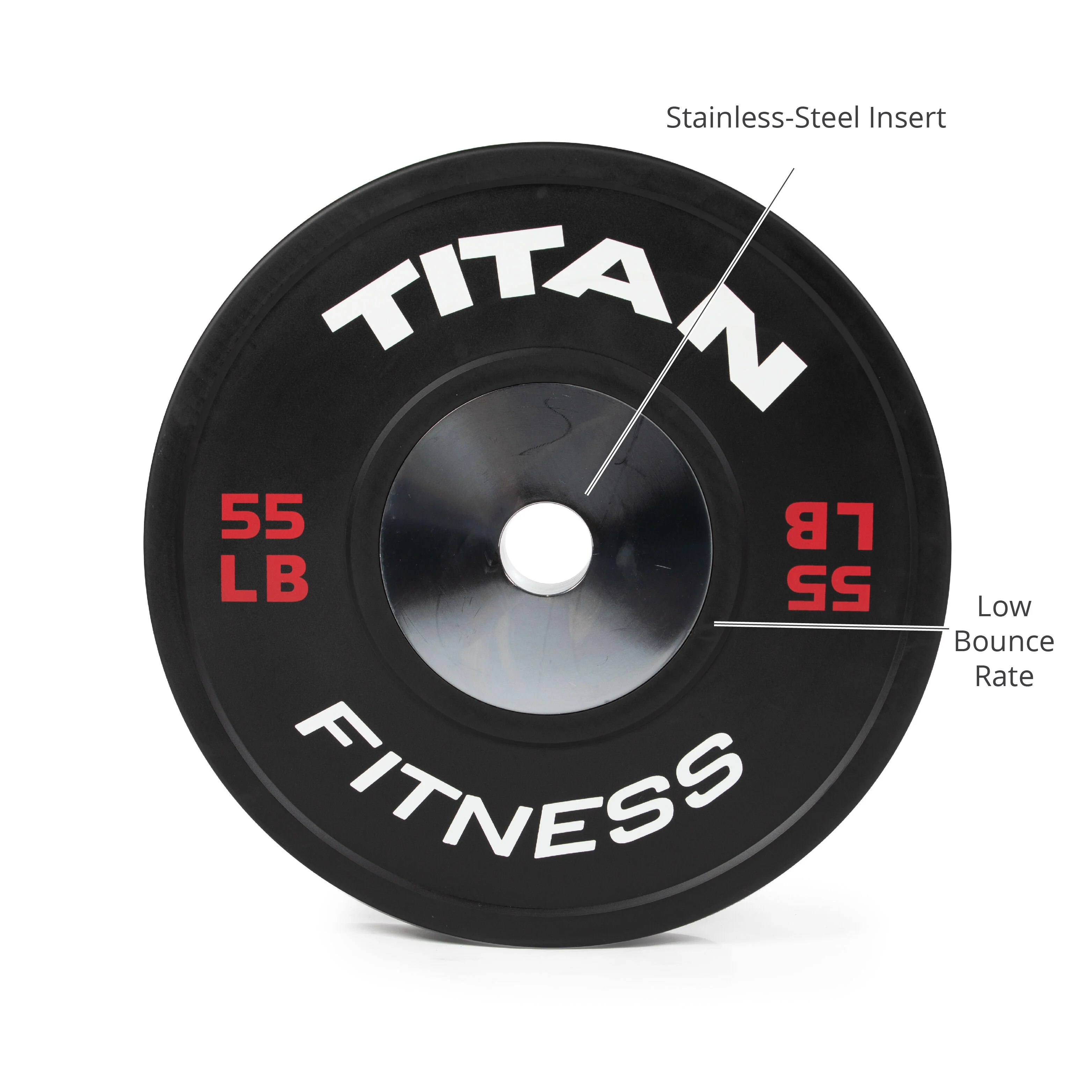Scratch and Dent - 55 LB Single Elite Black Bumper Plate - FINAL SALE - Image 3