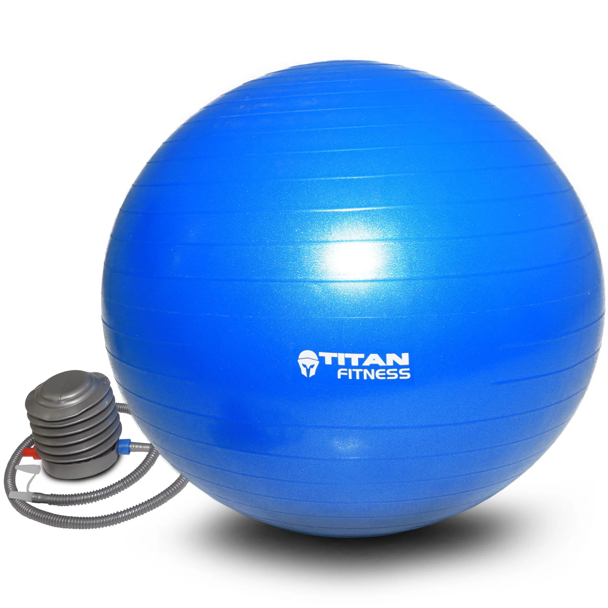 Scratch and Dent, 65cm Anti Burst Yoga Stability Exercise Ball w/ Pump Blue - Image 6